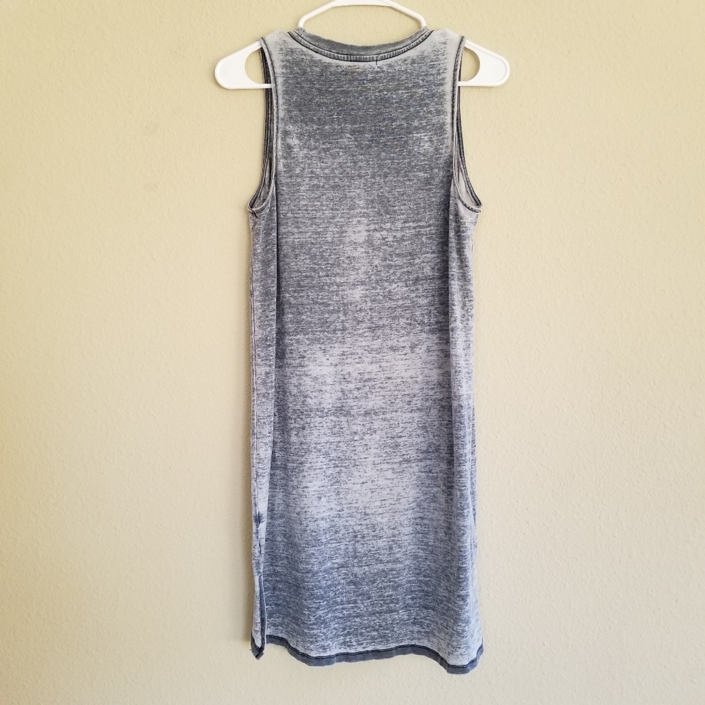 Marble Gray Casual Scoop Neck Tunic Dress - Picture 2 of 6